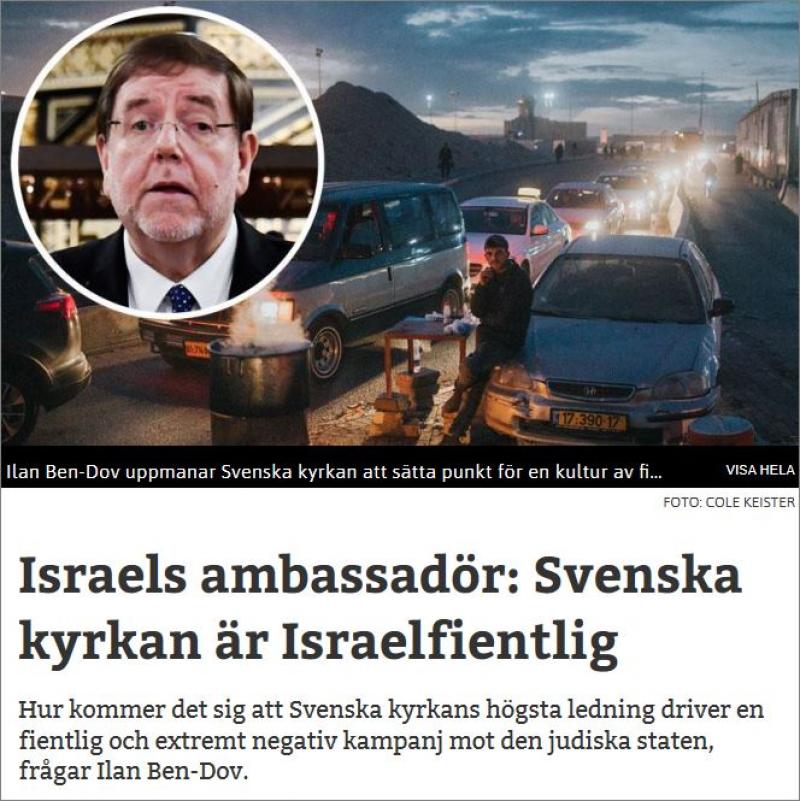 Svenska kyrkan r Israelfientlig